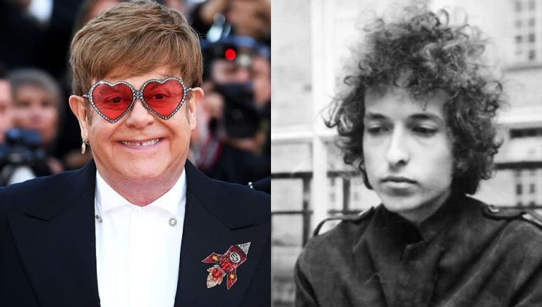 Photo of Elton John and Bob Dylan