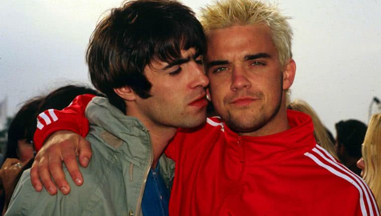 Liam Gallagher and Robbie Williams