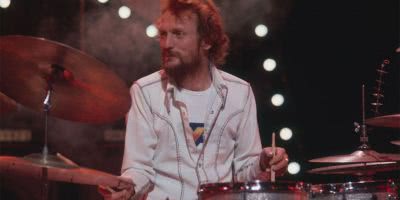 Image of Cream drummer Ginger Baker performing live