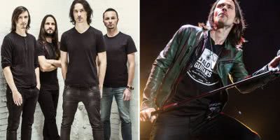 2 panel image of Gojira and Myles Kennedy