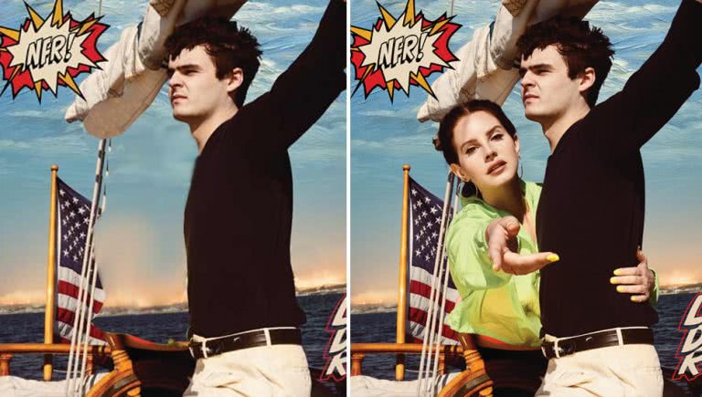 Comparisons of Lana Del Rey's 'Norman Fucking Rockwell!', with the latter coming from 'Malawaz', an Iranian site that gained publicity for its removal of female artists from album artwork