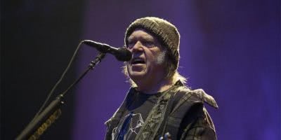 Neil Young performing live