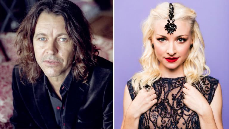 2 panel image of Bernard Fanning and Kate Miller-Heidke, headliners of the 2020 Riverboats Music Festival