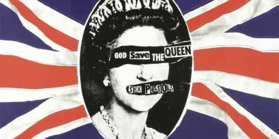 Promotional artwork for 'God Save The Queen' by the Sex Pistols