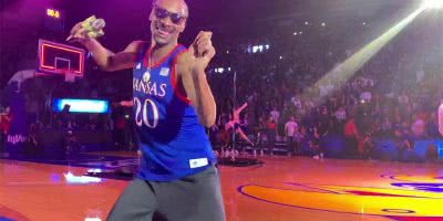 Image of Snoop Dogg performing at the Late Night In The Phog concert