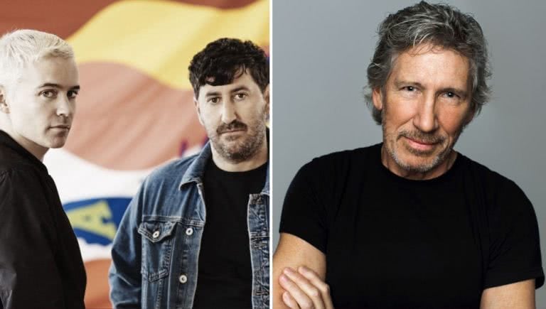 2 panel image of The Avalanches and Roger Waters, two artists who took numerous years between albums