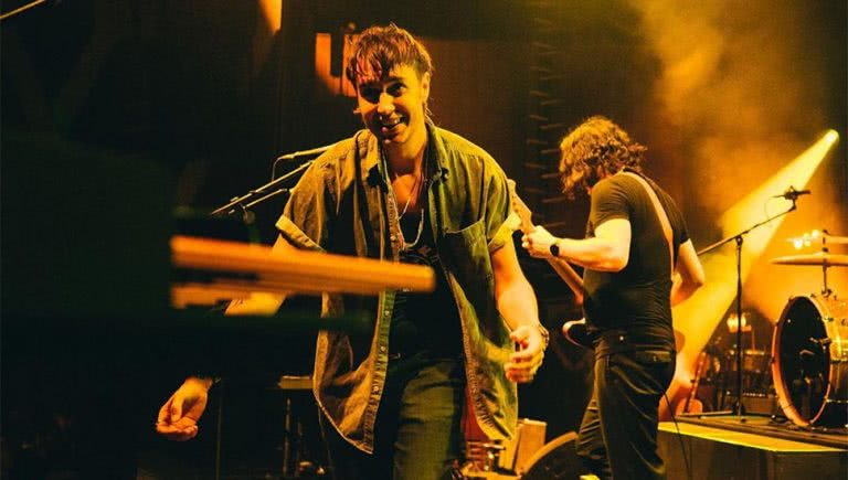 Image of Julian Casablancas onstage with The Saboteurs