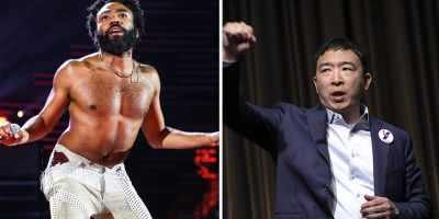 Childish Gambino and Andrew Yang