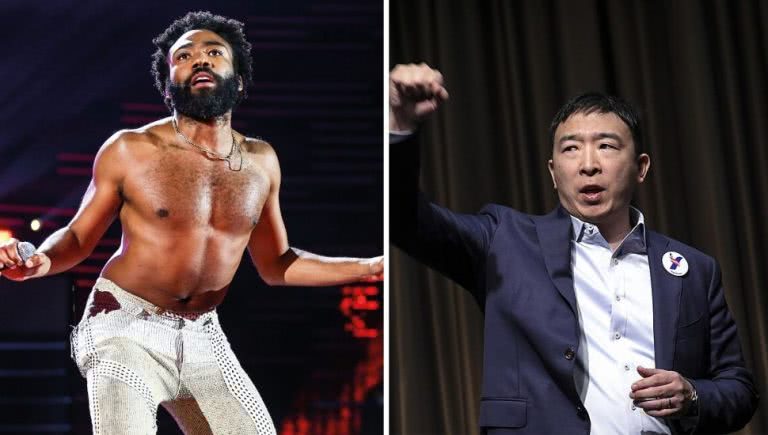 Childish Gambino and Andrew Yang