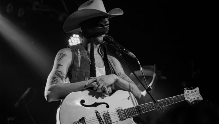 Canadian country musician Orville Peck performing in Brisbane