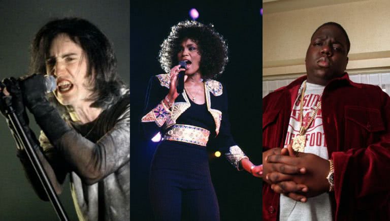 Photo of Trent Reznor, Whitney Houston and Biggie Smalls