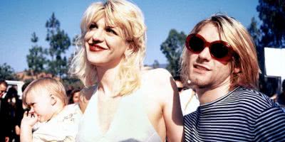 Courtney Love, Kurt Cobain, and Frances Bean Together