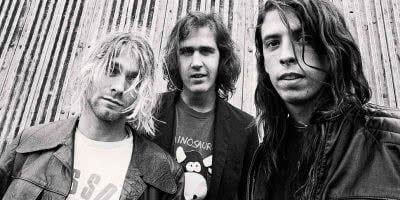 Black and white photograph of Nirvana.