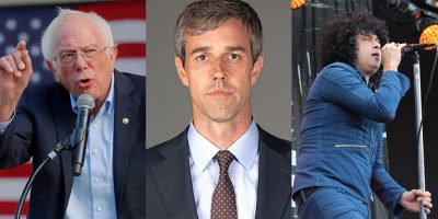Photo of Bernie Sanders, Beto O'Rourke and Cedric Bixler-Zavala