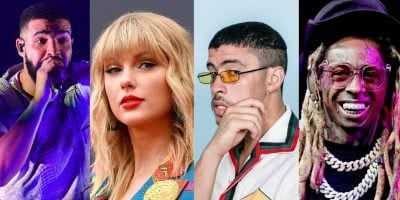 Drake, Taylor, Bad Bunny, Lil Wayne