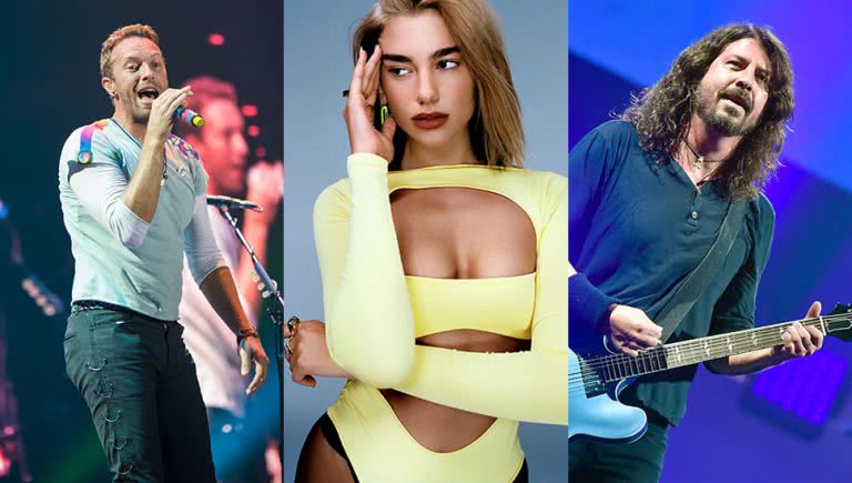 Chris Martin Dua Lipa Dave Grohl