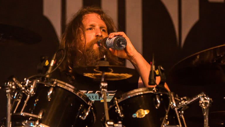 Drummer Will Carroll of American thrash metal band Death Angel