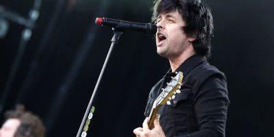 Frontman Billie Jo Armstrong singing for punk icons Green Day