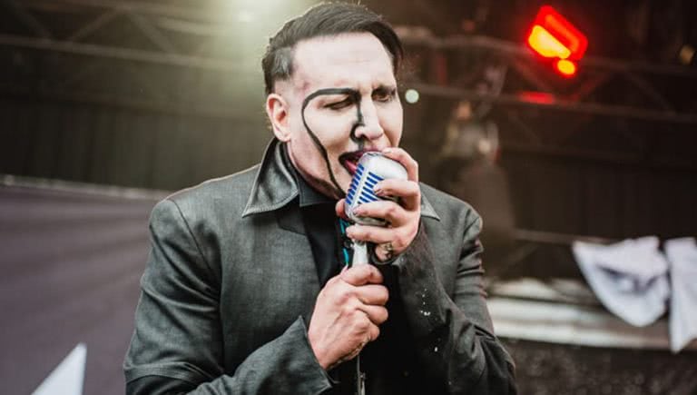 U.S. shock-rocker Marilyn Manson performing at 2015's Soundwave.