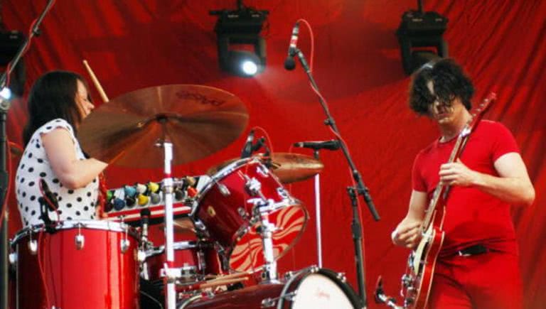 The White Stripes performing at Coachella, 2003