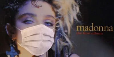 madonna mask on album cover