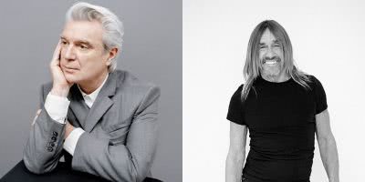 Photo of David Byrne and Iggy Pop