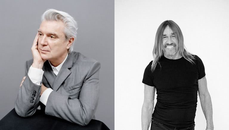 Photo of David Byrne and Iggy Pop