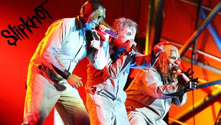 U.S. heavy metal band Slipknot on stage