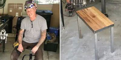 Metallica's frontman James Hetfield with his handmade coffee tables