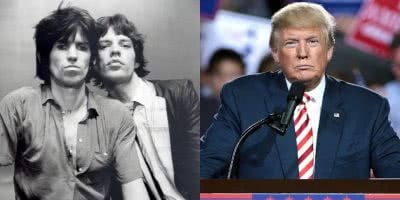 Mick & Keith of Rolling Stones and Donald Trump