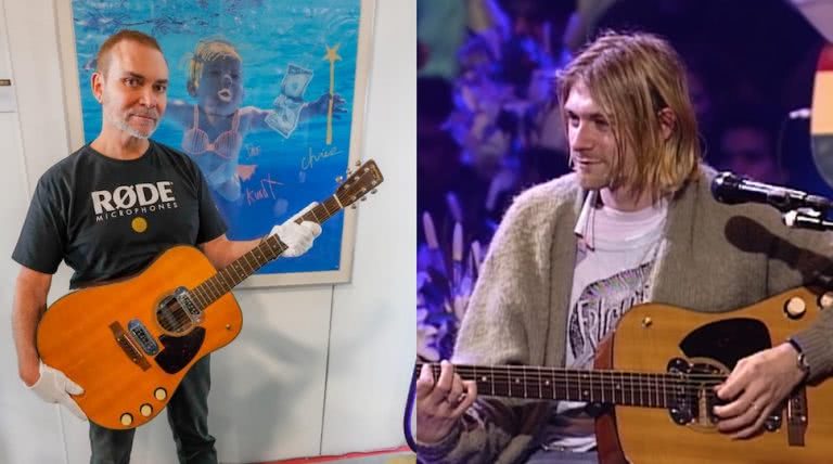 RODE Microphones CEO Peter Freeman and Kurt Cobain at MTV Unplugged