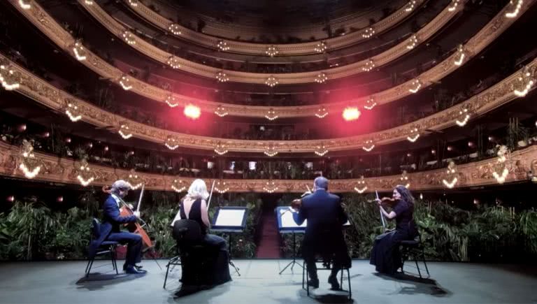 Barcelona Opera House playing to houseplants.