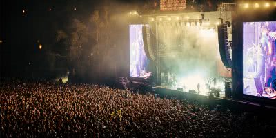 Image of Foals performing at Splendour in the Grass 2019