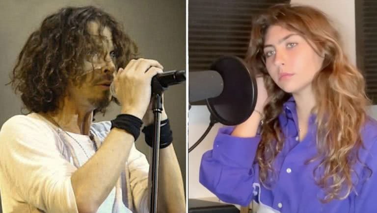 Split image of Toni and Chris Cornell