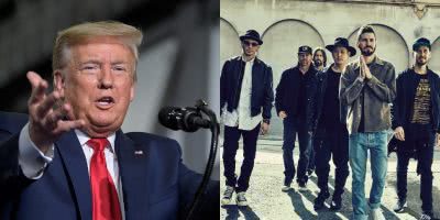 US President Donald Trump and Linkin Park