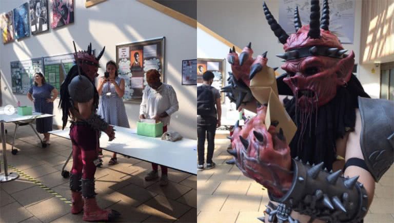 Photo of A Level student dressed up as GWAR