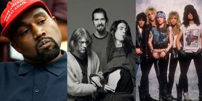 Kanye West, Nirvana, Guns N Roses