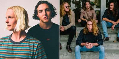 2 panel image of Hockey Dad and The Vanns, the Yours & Owls all-ages festival headliners