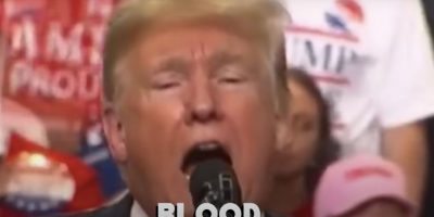 Someone made a cursed video of Trump screaming Metallica's 'Damage Inc'