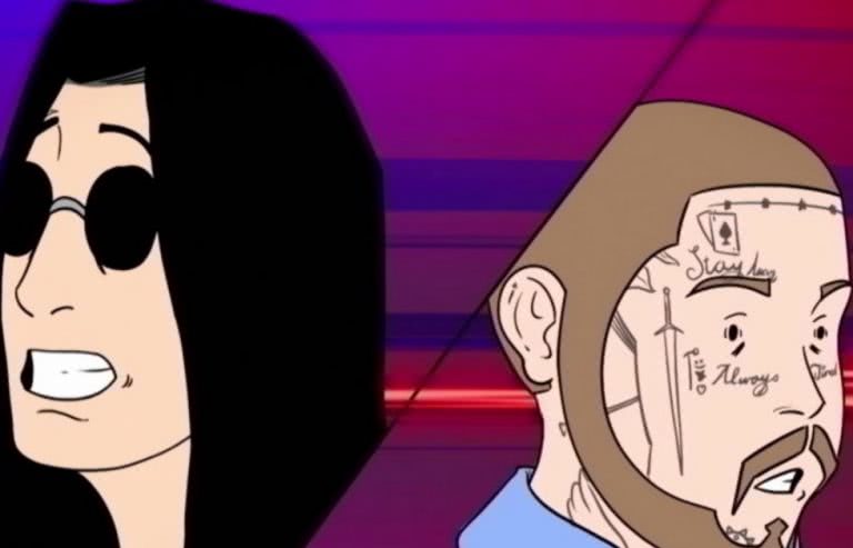 Post Malone Ozzy Osbourne animated video