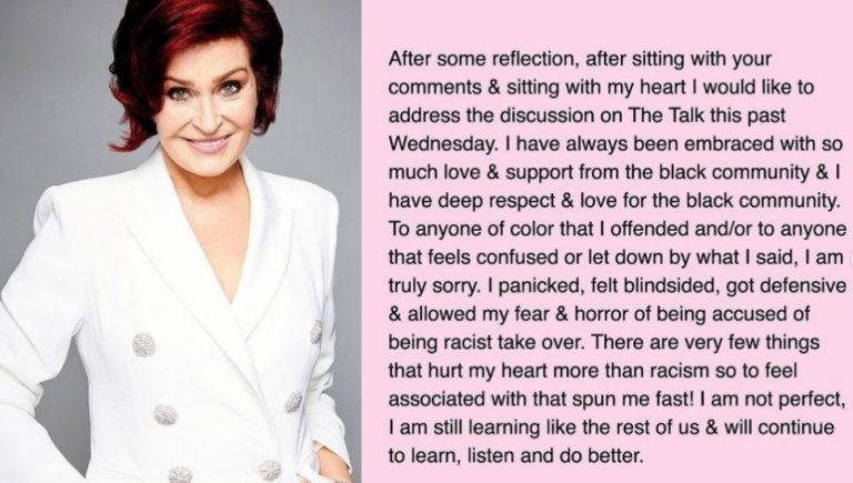 Sharon Osbourne backtracks on her defence of Piers Morgan