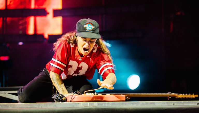 Tash Sultana performing at the 2021 edition of WOMADelaide