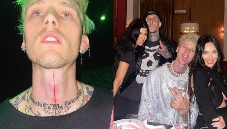 Machine Gun Kelly shows off neck tattoo