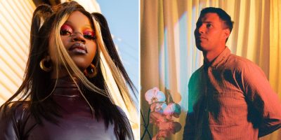 Two panel image of Tkay Maidza and Ex-Olympian, two of community radio’s Australian music picks