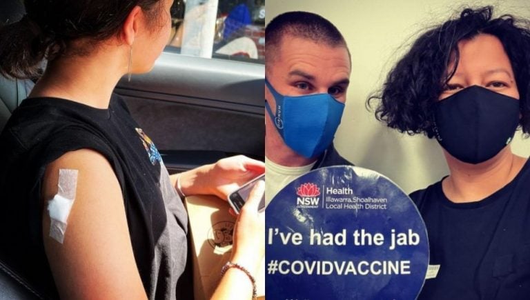 Mahalia Barnes shared the news of her daughter's COVID vaccine online