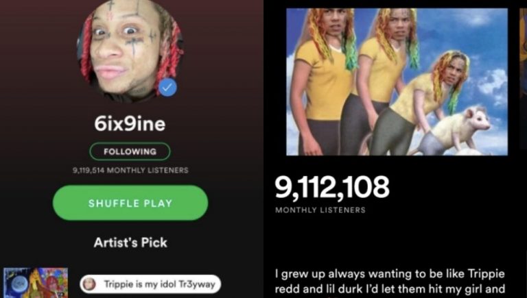 6ix9ine has his Spotify hacked