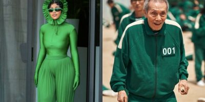 Twitter users have drawn comparisons between Cardi B's green tracksuit and the green tracksuits in Squid Game