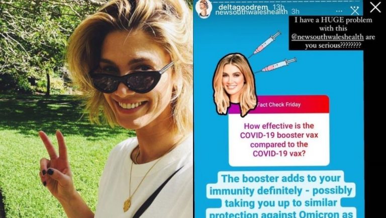 NSW have apologised to Delta Goodrem over COVID post