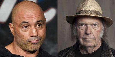 Neil Young and Joe Rogan are both on Spotify