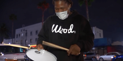 Metallica gifts Sheriff Drumman a new drum kit